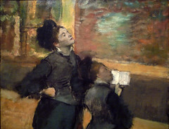 Degas, Visit to a Museum (detail), c. 1879-90