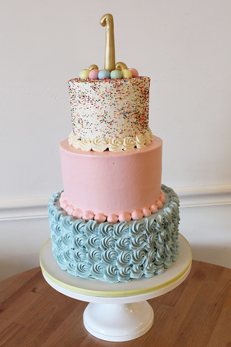 Buttercream textures Birthday Cake