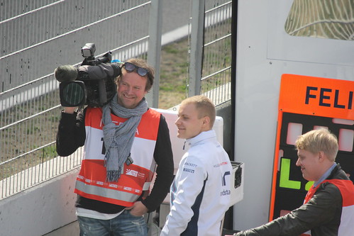 Valtteri Bottas on the pit wall at Formula One Winter Testing 2016
