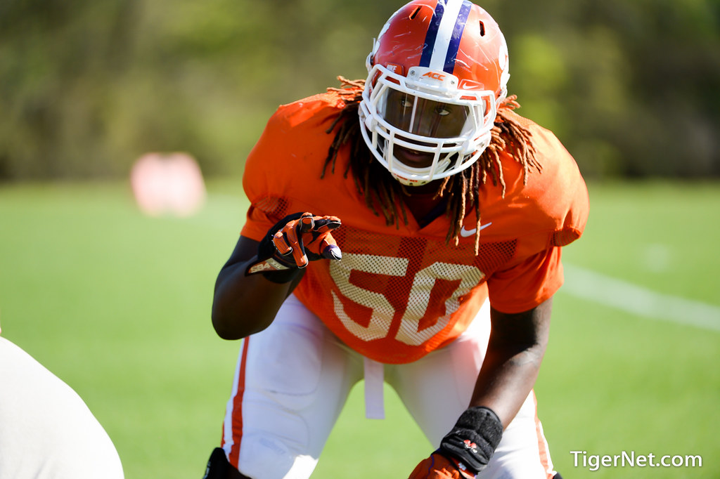 Clemson Football Photo of Jabril Robinson and practice