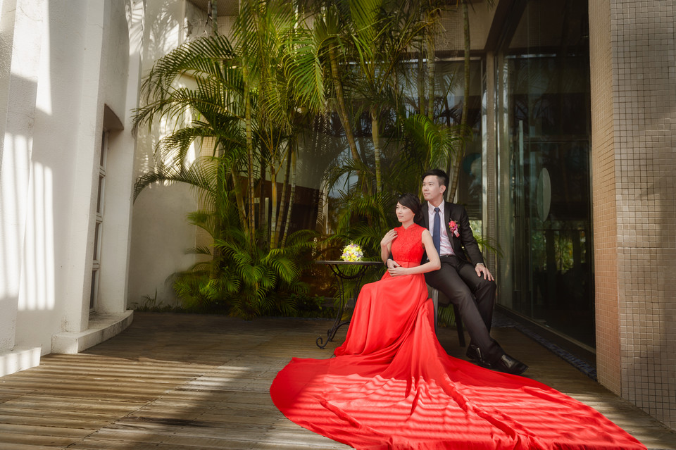 婚禮攝影-台南商務會館戶外證婚儀式-002