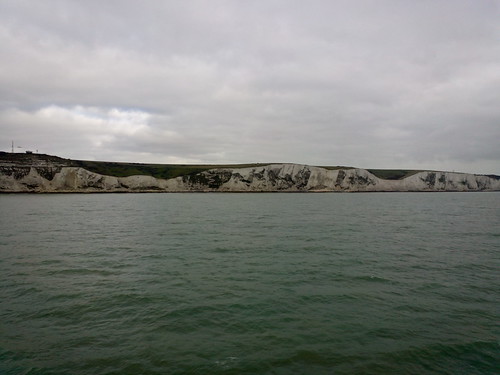 Les falaises de craie de Douvres, prises depuis le ferry