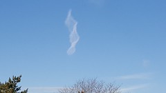 December 29, 2015 - A very unusual helix shaped cloud. (David Canfield)