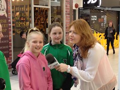 Adrianne Murphy of Near TV speaks with Camogie Girls - Lacy, Georgia and Mel-1 • <a style="font-size:0.8em;" href="http://www.flickr.com/photos/13728153@N06/24388124689/" target="_blank">View on Flickr</a>
