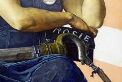 Rockwell, Rosie the Riveter (detail), 1943
