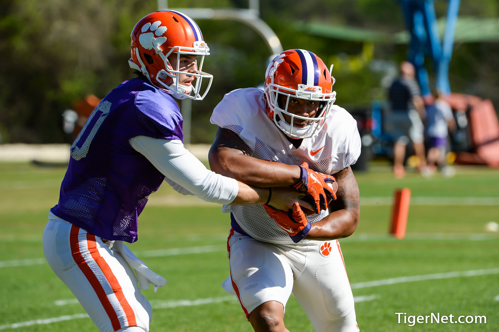Clemson Football Photo of cjfuller and Tucker Israel and practice
