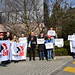 IndustriALL demonstration against Nissan outside the International Olympic Committee in Lausanne 22 February