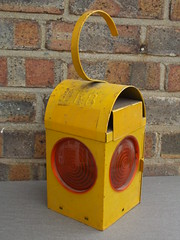 Vintage LLB Yellow Paraffin Road Works Lamp 1970's Retro