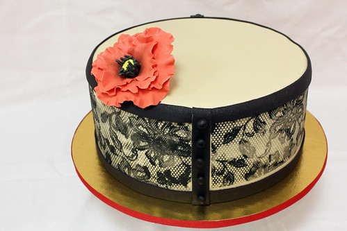 Lace and Flower Designer Cake