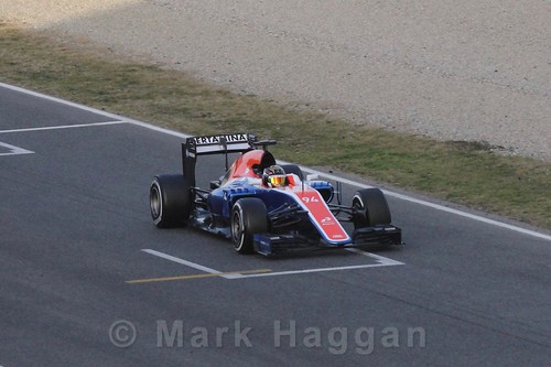 Pascal Wehrlein in his Manor car during Formula One Winter Testing 2016