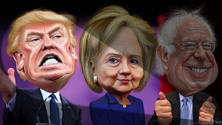 Trump and major Democratic candidates