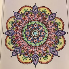 A mandala I colored in my Henna Art Coloring Book.