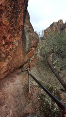 A stretch of harrowing hiking trail in Pinnacles NP