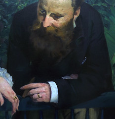 Manet, In the Conservatory (detail), 1878-79