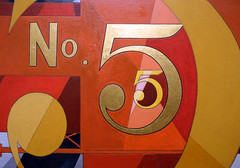 Demuth, I Saw the Figure 5 in Gold (detail), 1928