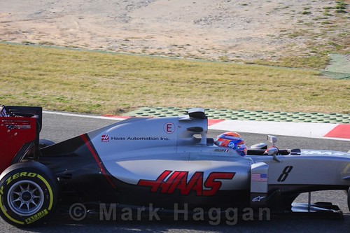 Romain Grosjean in the Haas in Formula One Winter Testing 2016