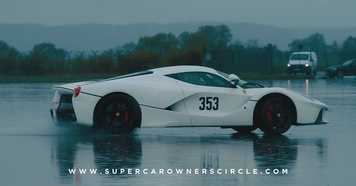 Filming #laferrari under the rain while doing some donuts: check - fun with the guys from @supercar_owners_circle