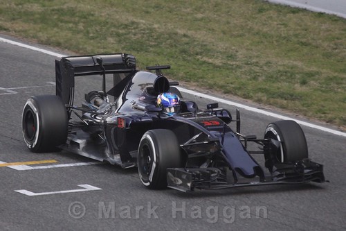 Max Verstappen in his Toro Rosso in Formula One Winter Testing 2016