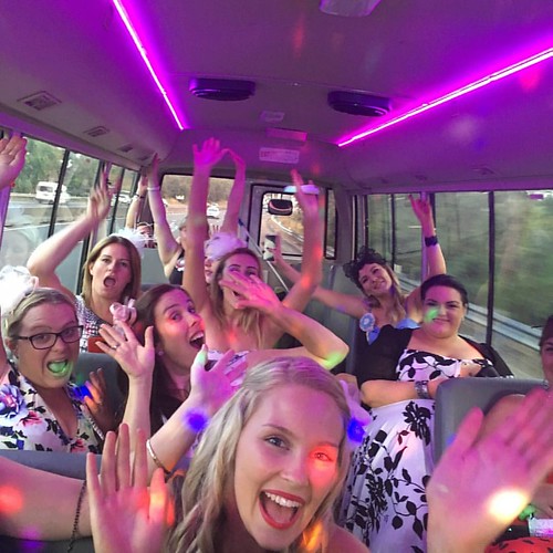 These girls know how to have fun! #PinkPartyBus for girls who just wanna have fun.