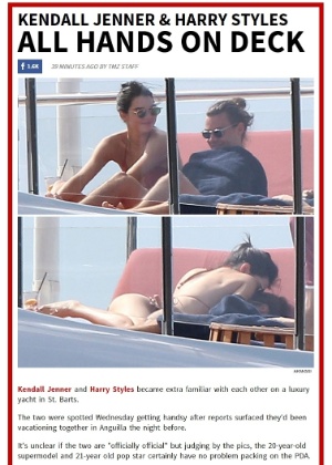 Kendall Jenner e Harry Styles são flagrados em clima de romance