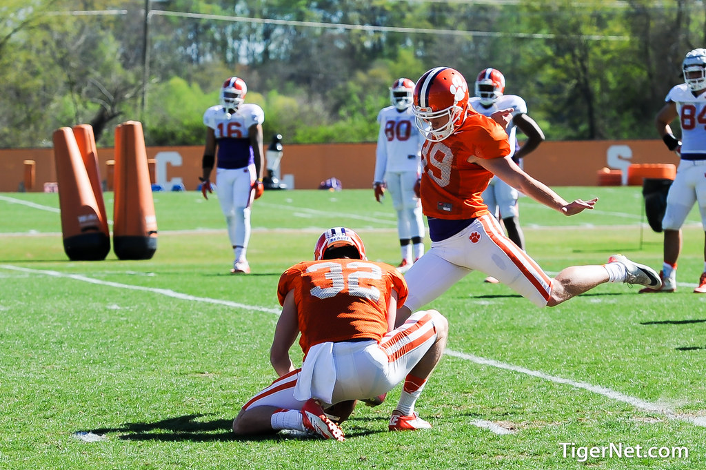 Clemson Football Photo of Christian Groomes and practice