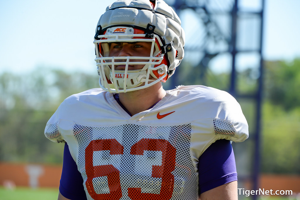Clemson Football Photo of Jake Fruhmorgen and practice