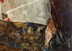 Schiele, Hermits, detail of foot