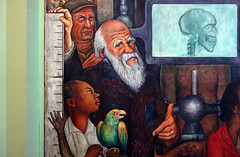 Rivera, Man Controller of the Universe, detail with Darwin