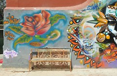 Miahuatlan Oaxaca Bench and Mural