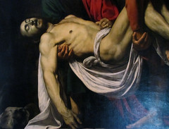Caravaggio, Deposition (detail), c. 1600-04
