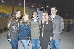 DSC_4236.- Daniela Melhem, Grecia Garza, Oscar Alexandre, Argelia Rosado y Meño Maldonado.