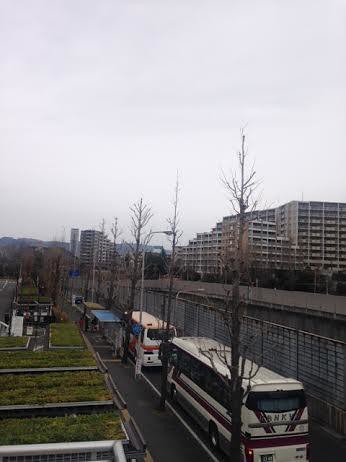 桃山台駅前には高速バス乗り場もあります。