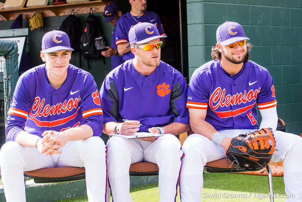 Clemson Baseball Photo of Seth Beer and Andrew Cox and Charlie Barnes