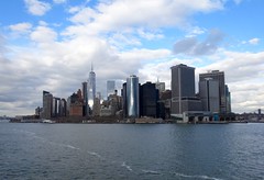 Skyline Manhattan vanaf ferry