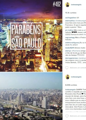 Ivete Sangalo se desculpa por parabéns a São Paulo com foto de Nova York