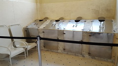 Steam cabinets inside the Fordyce Bathhouse