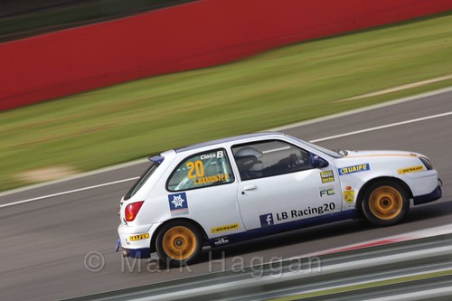 Luke Bannister in the BRSCC Fiesta Championship at Silverstone, April 2016