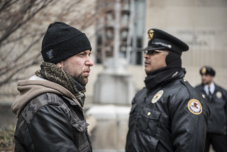 Luke Nephew and a Washington DC Police Officer