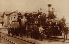 Railroad, Old Railroad Days Illustration