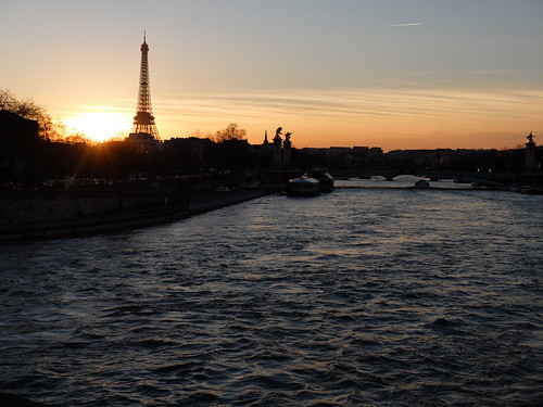 Couché de soleil sur la Seine