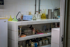 Inside the laboratorio at Los Osunas tequilla farm.