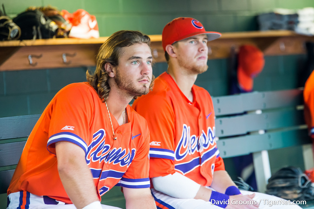Clemson Baseball Photo of Reed Rohlman and Seth Beer