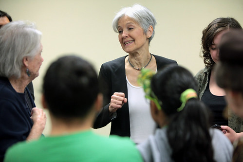 Jill Stein with supporters