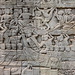 Hand-carved wall in Bayon temple at Angkor Thom, Cambodia