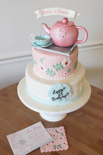 Tea Time Party Birthday Cake