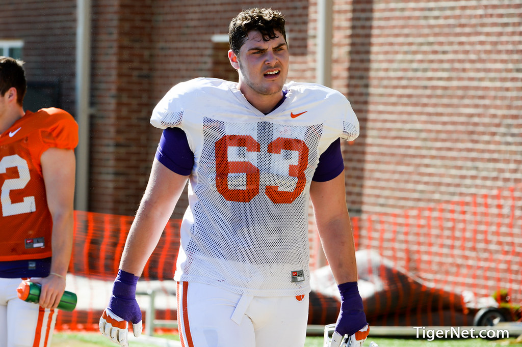 Clemson Football Photo of Jake Fruhmorgen and practice