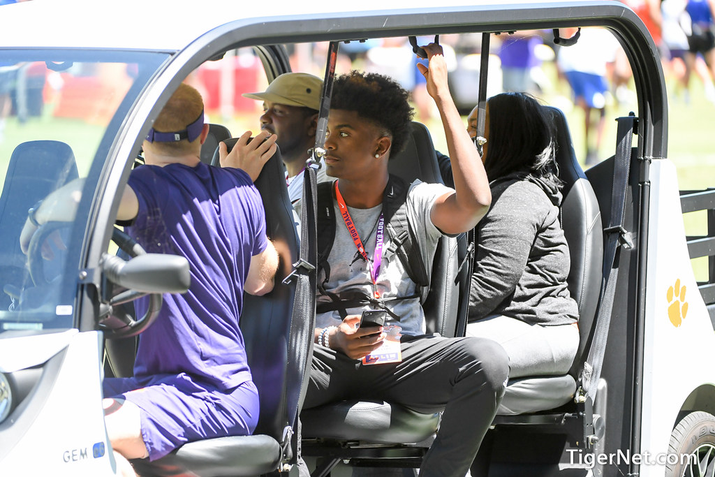 Clemson Recruiting Photo of Jalyn Phillips and Dabo Swinney Camp