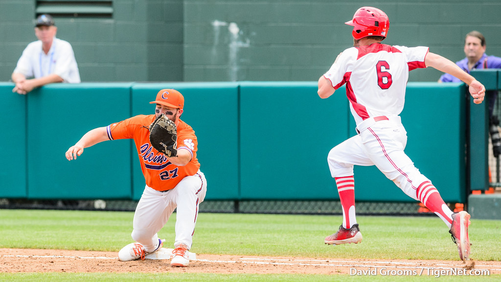 Clemson Baseball Photo of Chris Williams and stjohns and ncaaregional