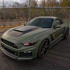 Best Mustang Cars : Military green