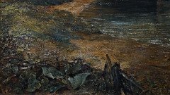 Constable, The Hay Wain (detail with shore)